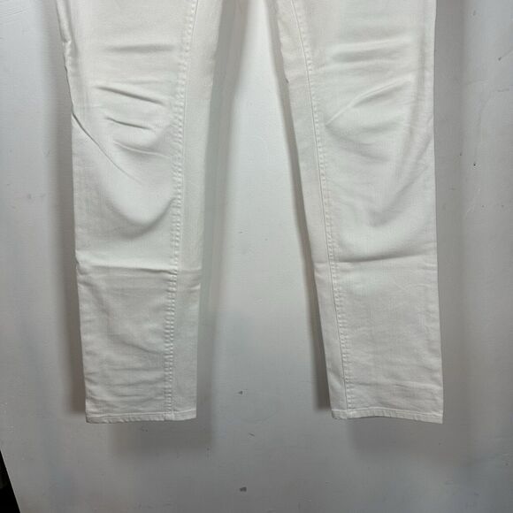 Adam Lippes White Straight Leg Jeans Woman’s 4 GUC Button Pockets - Picture 2 of 16